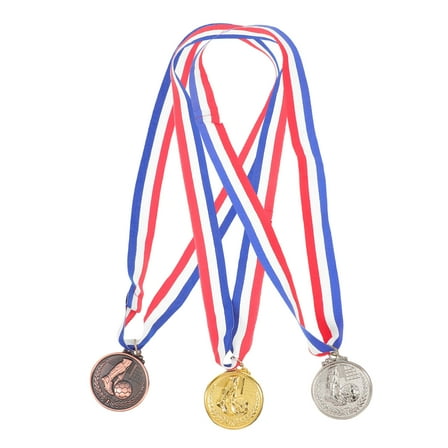 Metal Medals For Awards First Place Listed Trophy Football Gift The Newborn Baby 3 Pcs