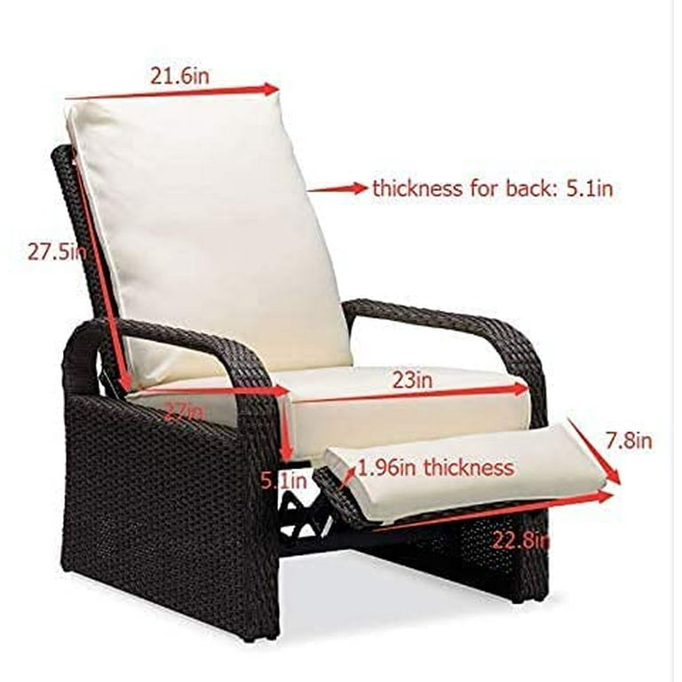 Recliner Cushion Cotton Cushion Universal Nap Rocking Chair Cushion Folding Chair  Cushion Rattan Chair Cushion Balcony Cotton Cushion Autumn And Winter  Cushion Home Decor - Temu