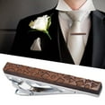 thumbnail image 3 of Men Tie Bar Clip Metal Walnut Necktie Clips for Daily Life Shirts Decor Square Square Triangle, 3 of 8