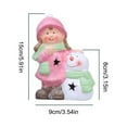 thumbnail image 6 of Shoreew Lighted Ceramic Christmas Figurine Cute Light Up Boy Girl Tree Snowman Statue for Holiday Winter Indoor Mantel Tabletop Fireplace Decor, 6 of 7