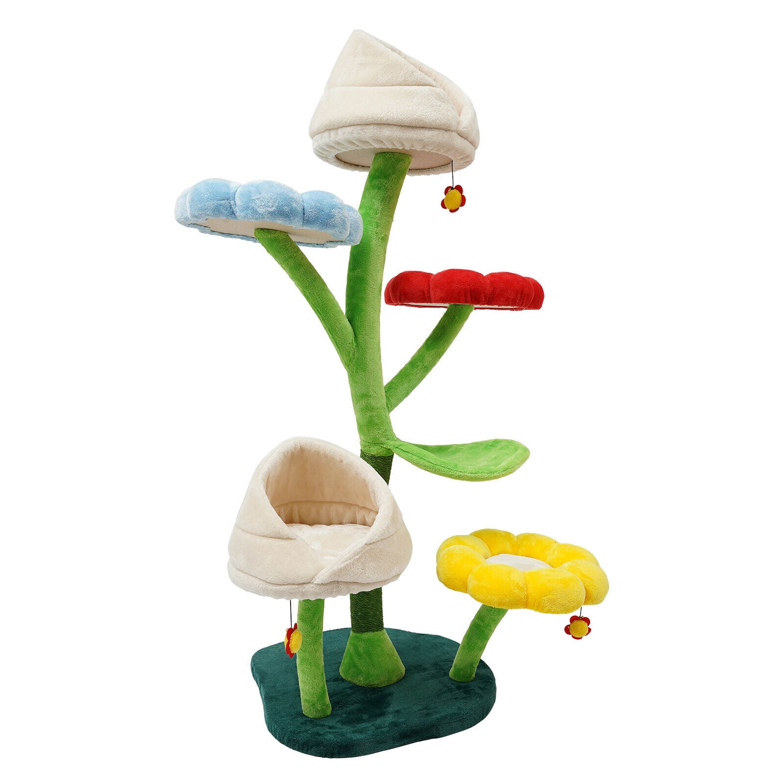 6 Tiers Indoor Cat Tree Tall Cat Tower for Large Cats 22 Lbs Cat Climbing Frame