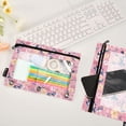 thumbnail image 4 of 2 Pack Pencil Bag 9.84x6.1 Inch 3-Ring Page Turning Folder Zipper Pencil Case Pencil Bag Page Turning File BagSeamless Flower, 4 of 6