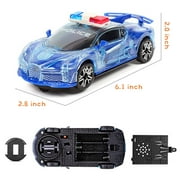 Tyethy 360 Rotation Light-up Police Car Toy, Electric Car with Bright Flashing LED Lights Simulation Sounds, Toy Car for Kids Gift