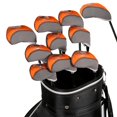 thumbnail image 2 of LOVIVER 10x Golf Irons Head Cover Set Protect Case Driver Woods Headcovers Scratch orange gray, 2 of 8