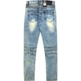 thumbnail image 2 of X RAY Boys Moto Biker Jeans Slim Fit Flex Stretch Washed Denim Distressed Kids Jean Pants Size 6, 2 of 6