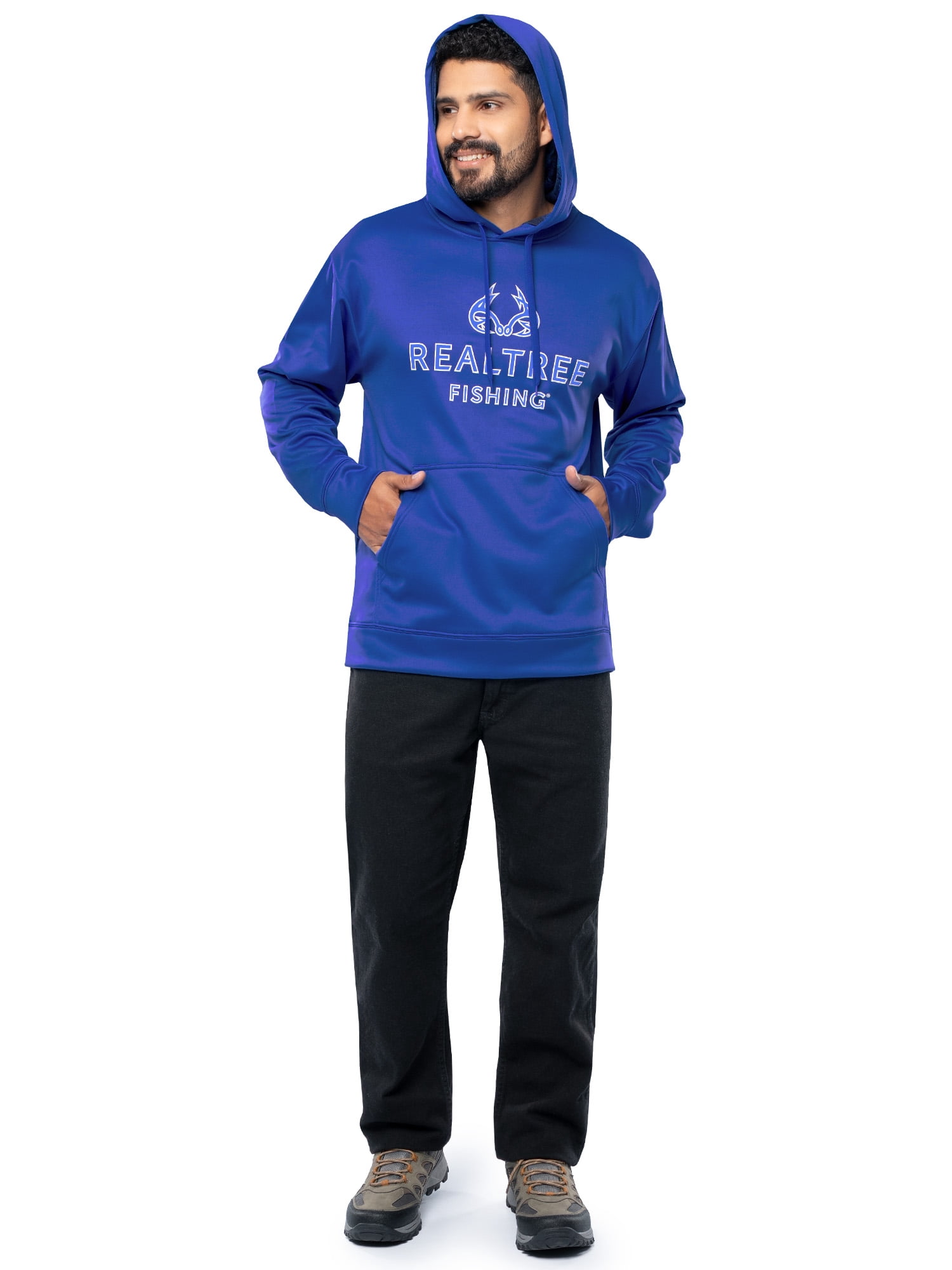 Realtree Fishing Men's Logo Performance Hoodie, Size S-4XL
