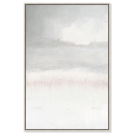 Textures of Tranquility I Canvas Boho Abstract Art by Art Remedy Silver Frame 16 x 24