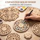 thumbnail image 5 of Apliques Redondos de Madera Uxcell, Apliques Tallados de Flores Decorativas de 3.1 Pulgadas, Símbolo de Longevidad para Muebles, 5 of 6