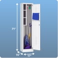 thumbnail image 3 of Metal Cleaning Storage Cabinet 1 Door, Utility Locker for Broom Mop Vacuum Household Supplies Organizer, 3 of 7