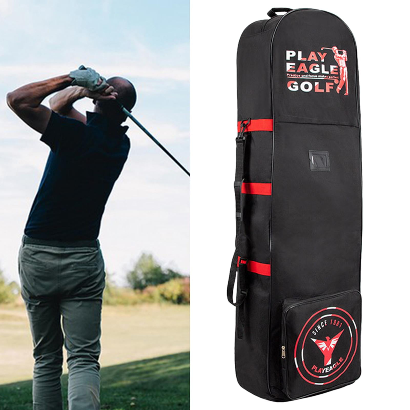 harayaa Airline Golf Travel Bag Golf Travel Cover Zipper Foldable Storage Bag Golf Clubs Red