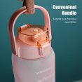 thumbnail image 5 of 2L Water Bottle with Marker Straw Handle Leakproof Large Capacity Water Bottle Reusable Water Jug for Hiking Travel Outdoor Sports Gym Fitness, 5 of 5
