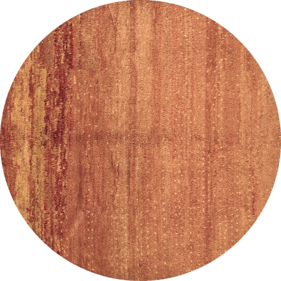 Ahgly Company Indoor Round Abstract Brown Contemporary Area Rugs, 8' Round