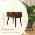 thumbnail image 3 of FOROUTIA Fluted Nightstand,Small Modern End Table with Storage Drawer, 3 of 6