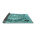 thumbnail image 2 of Ahgly Company Indoor Square Abstract Light Blue Modern Area Rugs, 4' Square, 2 of 4