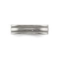 thumbnail image 4 of Gem & Harmony Mens or Ladies Stainless Steel Grooved Wedding Band Ring (6.00MM) for Men, 4 of 5