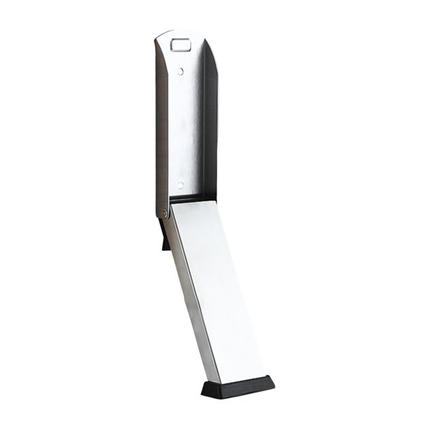 Tope de puerta abatible para mantener abierto, montado en el suelo, resistente, soporte de puerta para apartamento, cocina, lavadero, viaje, hogar Plata