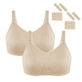 thumbnail image 3 of HSIA 2 Pack Nursings Bra for Lightly Padded Breastfeeding Bra with Extra Extenders and Straps,XL, 3 of 8