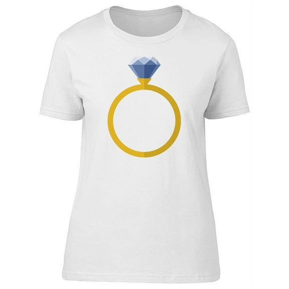 A Simple Diamond Ring T-Shirt Women -Image by Shutterstock, Female Small