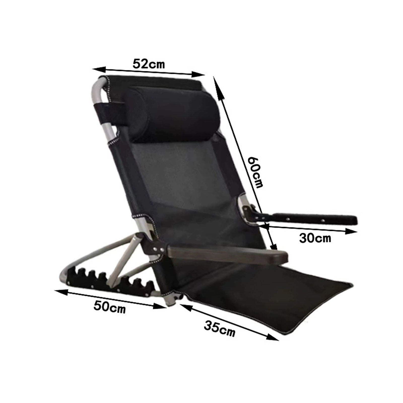 Bed Backrest Support,Portable Folding 6 Level Adjustable Sit up Back Rest, Elevated Bed Back with Headrest,Breathable Sit-up Back Rest for Elderly Patient Back Neck Head Lumbar Support,Blue
