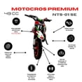 thumbnail image 2 of Motocicleta Infantil Shahoma  MC01 Premium Motocross 49cc Roja, 2 of 7