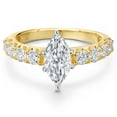 thumbnail image 2 of Gem Stone King 1.88 Cttw IGI Certified Lab Grown Diamond in 14K Two-Tone Gold  Engagement Ring for Women | Marquise Center Diamond 1.00 Ct | E-F Color | VS1-VS2 Clarity, 2 of 6