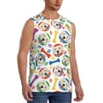 thumbnail image 2 of Balery Cartoon Labrador Retriever Men's Sleeveless Muscle Shirts Workout Tank Top, Moisture Wicking, Odor Protection-Medium, 2 of 8