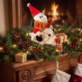 thumbnail image 2 of Animated Santa Riding Reindeer Plush Toy Singing Dancing Electric Stuffed Doll for Christmas Decoration(Khaki-20cm), 2 of 6