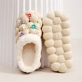 thumbnail image 2 of Floral Platform Garden Clogs Slippers for Women Girls with Fleece Lined Winter Warm Flower Memory Foam Indoor Outdoor Slip on Slides Mules House Shoes, 2 of 6