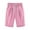Pink, variant on LBLOE Women's Cotton Linen Shorts Elastic Waist Knee Length Summer Casual Solid Color Five Points Pants with Drawstring Plus Size Shorts Loose Short Pants