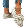 thumbnail image 5 of YOUYEDIAN Loafers for Women Fall Versatile Slip On Comfy Fashion Polka Dot Round Toe Flats Casual Bow Deco Outdoor Walking Shoes, 5 of 5