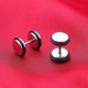 thumbnail image 2 of Men's Earrings Simple Round Stud Earrings For Men Titanium Stainless Steel Barbell Dumbbell Piercing Earings Punk Korea Jewelry--10mm--KAE343-1--Produ 10mm KAE343-1, 2 of 3