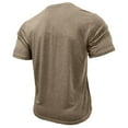 thumbnail image 6 of ZCFZJW Men's Henley Shirts Lightweight Casual Short Sleeve Button Cotton Tee Fashion Classic Athletic Tee T-Shirt Tops with Pocket Khaki XL, 6 of 9