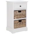 thumbnail image 3 of Bowery Hill Transitional Wood Distressed Side Storage Side Table in Cream, 3 of 6