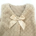 thumbnail image 3 of Happy Cherry Toddler Girl Plush Vest Baby Fleece Vest Faux Fur Cloak Jacket Thick Fleece Shrugs Winter Warm Clothes Sleeveless Outerwear, 3 of 6