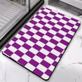 thumbnail image 3 of 20x32 in Non-Slip Bathroom Rug - Checkered Long Bath Mat, Absorbs Water, Soft Microfiber, Machine-Washable., 3 of 5