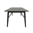 thumbnail image 3 of 67.5" Black Contemporary Handcrafted Rectangular Dining Table, 3 of 7