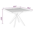 thumbnail image 5 of Benjara Patio Outdoor Dining Table- 43" Square Natural Brown Acacia Wood, 5 of 9