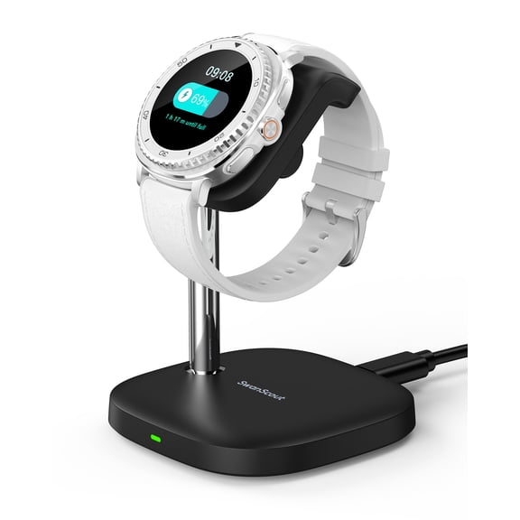 SwanScout Watch Charger Stand for Samsung Watch, Fast Charging for Samsung Galaxy Watch 7/Ultra/6/6 Classic/5/5 Pro/4/3/Active 2, SwanScout 505S