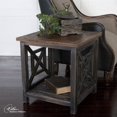 thumbnail image 2 of Uttermost Spiro Table d'Appoint en Bois de Sapin Récupéré Noir Brossé, 2 of 4