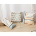 thumbnail image 3 of Housse de Coussin Boho avec Pompons, Imprimé Géométrique sur Toile Décorative Housse de Coussin Carrée Rayée Tissée Style Ferme pour Lit Canapé Décoration Maison (Type C,18"x18 Pouces), 3 of 5