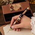 thumbnail image 3 of StlyGar Halloween Spooky Pen Gift Set Vintage Highland Cow Decorative Pen Gothic Refillable Novelty Ballpoint Pens Set, 3 of 5