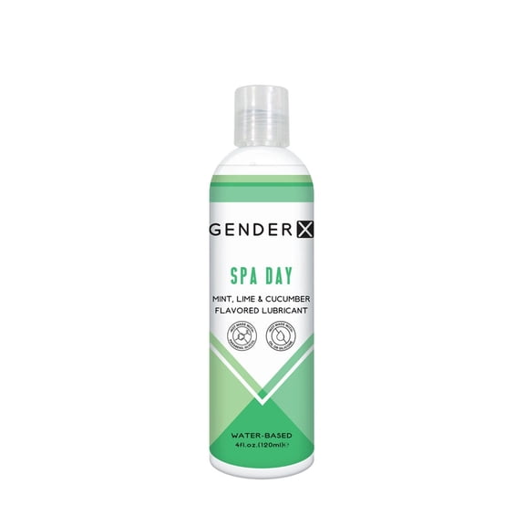 Gender X Spa Day Mint, Lime & Cucumber Flavored Water-Based Lubricant 4 oz.