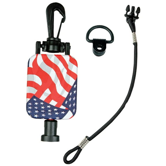 HammerHead Industries RT24212 Stars and Stripes Retractable CB Microphone Keeper