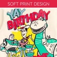 thumbnail image 4 of Camiseta Disney Toy Story Birthday para niños pequeños, color blanco roto, 4T, 4 of 6