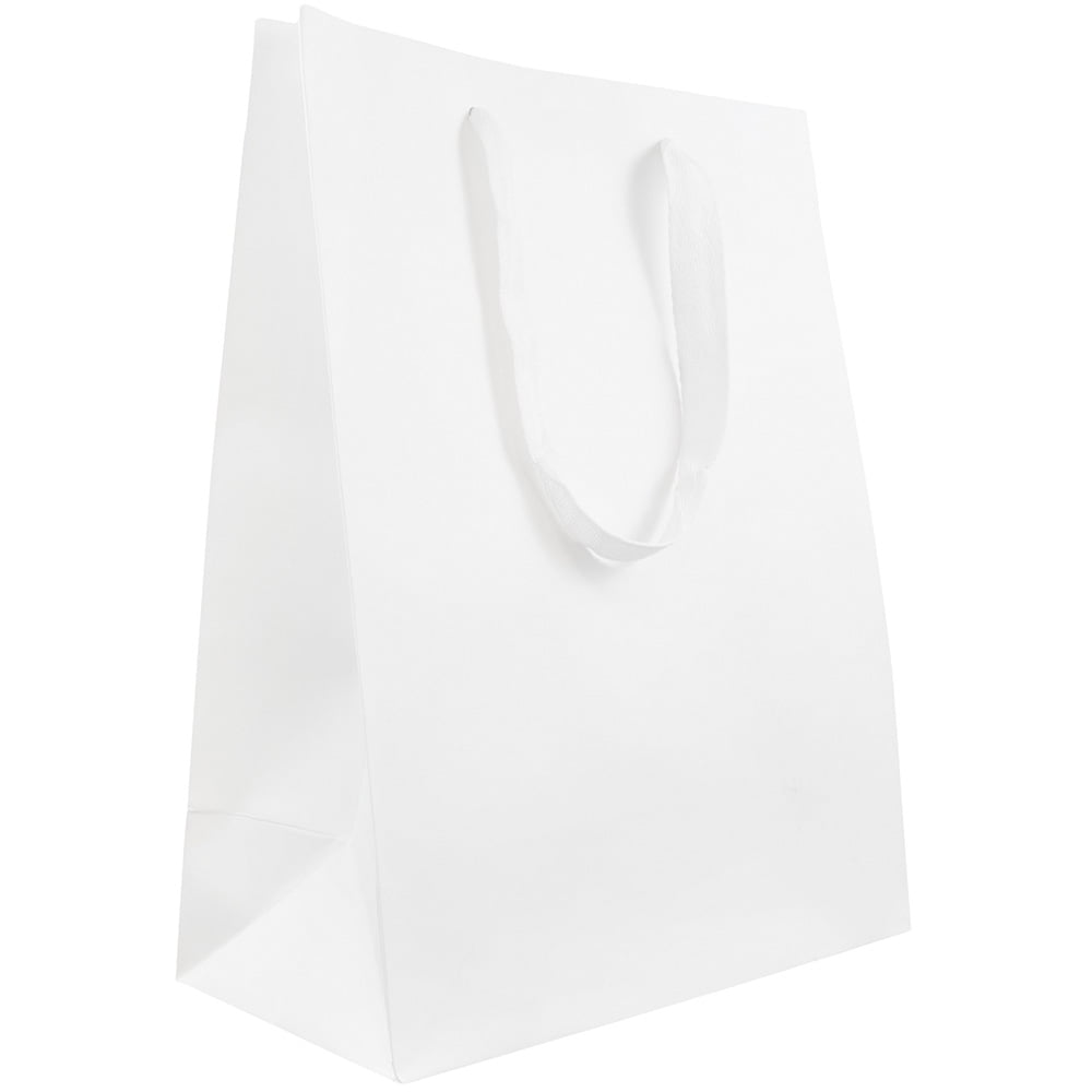 JAM Matte Gift Bags, 10 x 13 x 5, White Kraft, 10/Pack, Large - Walmart ...