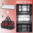 thumbnail image 4 of SUMMIT Wearable Cleaning Caddy, Cleaning Caddy Supplies Organizer with Handle & Shoulder Straps for Housekeepers, Under Sink & Car Cleaning Tool Organizers Bag with 4 Foldable Divider (Wine), 4 of 14