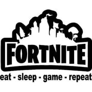 Fortnite Decal - Gaming Wall Video Game Sticker & Bedroom Décor | Eat - Sleep - Game - Repeat 20"x15