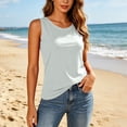 thumbnail image 6 of Mifsaly Cotton Tank Tops for Women Crew Neck Backless Sleeveless Top Lightweight Casual Loose Fit Summer Beach Layering Tees Gray,XS, 6 of 8