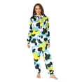 thumbnail image 4 of Adult Christmas Onesie Cow Pattern Adult Zipper One-Piece Pajamas Unisex Pajamas with Pockets, 4 of 6