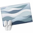 thumbnail image 2 of Rectangle Area Rug 2x3ft, Sea Water Ripple Stripe Gradient Non-Shedding Washable Area Rug, Abstract Beach Ocean Waves Non Slip Low-Profile Rugs for Living Room, Bedroom Dining Room, 2 of 9